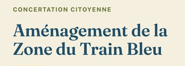 Réunion publique sur l'aménagement de la zone du Train Bleu